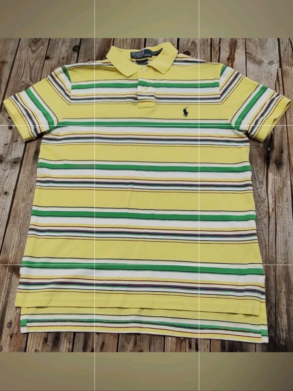 vintage Polo Ralph Lauren horizontal striped polo shirt men's size Medium